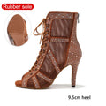 Women Boots Boots Latin Dance SWDZM Women Dance Boots Shiny Latin Jazz Dance Shoes Full Rhinestone Dancing Boots Customizable Heels Women Ladies Dancing Shoes