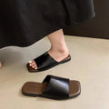 Stylish Minimalist Single-strap Sliding Sandals Solid Color Women's Slippers 2024 Summer New Outdoor Casual Opentoe Flats autumn