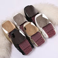 Light Metal buckle roll-up flats ladies shoes cozy moccasins sequined cloth foldable ballet flats woman size35-41