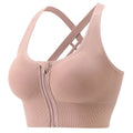 New Women Solid Color Sports Bra Cross Back Removable Chest Pads Breathable Yoga Fitness Top Wear Bra For Women