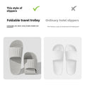 Foldable Travel Slippers for Men & Women - Portable Hotel Bathroom Sandals, Packable Beach Shoes for Shower & Pool, New Design