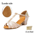 SWDZM Girls Latin Dance Shoes Tango Ballroom Shoes Ladies Girls Salsa Sandals Soft Sole Dancing Shoes for Women Dance Shoes