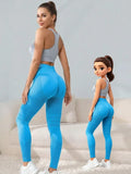 Women Seamless Yoga Leggings,High Waist Textured Striped Workout Pants,Elastic Tummy Control Butt Lifting Sport Tights,Fitness R