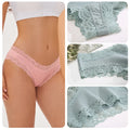 5Pcs/Set Women's Cotton Lace Patchwork Bikini Panties Seamless Low Waist Quality Breathable Brazilian Panty Female Sexy Lingerie