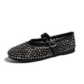 Women's 2026 New Mesh Full of Diamond Decoration Breathable Ballet Flats Spring Summer Non-slip Comfortable Casual Low-top Shoes