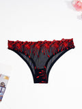 Women Halloween Print Lingerie Set, Pumpkin Bat Witch Pattern Tank Bra And Panty Soft Underwear Set