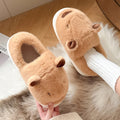 Capybara Plush Slippers for Women Home Fluffy Winter Mules Platform Shoes Girls Casual Indoor Fuzzy Fur Slides Unisex Footwear