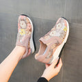 Women's Wedge Sneakers 2026 Spring Autumn Versatile Casual Sequin Design Breathable Casual Thick Sole Women's Vulcanized Shoes