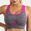 Women New Women Seamless Sports Bra Shockproof Yoga Crop Top Breathable Gym Jogging Fitness Vest Wireless Support Sport Bra