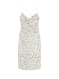 2026 Spring Summer New Floral Print Women's Dress First Love Style Sweet Tea Party Dress Slim Fit Hide Belly Sling Frock