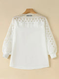 Women Top Elegant 2025 ZANZEA Women Spring Plush Pullovers Sweaters Elegant Long Lantern Sleeve Shirt Tunic Fashion Lace Hollow Fur Top Streetwear