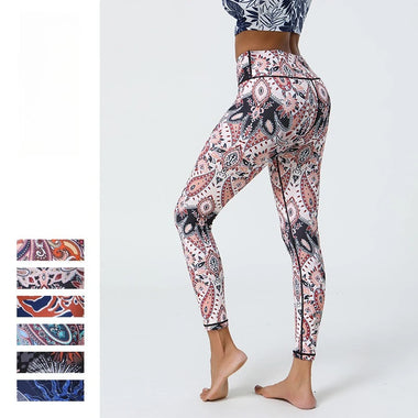 Women’s Paisley Yoga Pants High Waist Printed Leggings Stretch Workout Tights Gym Sportswear 2026