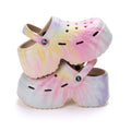 Leopard Thick Bottom Clogs for Women Closed Toe Chunky Platform Sandals Woman Summer 2026 Super High Wedge Heel Slippers Female