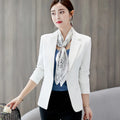 Autumn Winter Spring Women Blazers Fashion Luxury Suit Jackets Notched Outerwear Elegant White Tops Elegant Office Tailored Coat