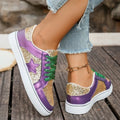 Womens Simple and Comfortable Shoes Stylish Flat Fall New Round Toe Lace-Up Non-Slip Platform Sneakers Casual Shoes