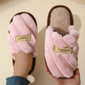 Winter Warm Plush Women Slippers Non Slip Soft Shoes Comfort Flat Heel Indoor Bedroom Couple's Slippers for Home Shoes
