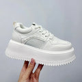 8CM Height Increasing Womens Shoes Fashion Causal Non-slip Sport Footwears Chunky Designer Vulcanized Lace-up Sneakers Zapatos