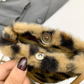Fashion Women Cow Print Plush Underarm Bag Winter Fluffy Mini Shoulder Bag Zebra Leopard Pattern Small Tote Handbag Purse