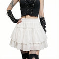Korean Summer White Mini Skirts Women Fashion Slim Fit Chiffon Skirts Giris Y2k All Match Elastic High Waist Black Faldas