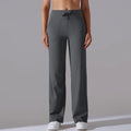 Women Influencer Drawstring Wide Leg Yoga Pants, High Waist Naked Feel Loose Trousers With Dual Side Pockets Versatile Fitness P