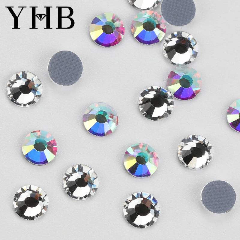 Shoes YHB Rhinestones For YHB High Quality Color Crystal AB Flatback Hotfix Rhinestones For Shoes Bags Fabric Garment Decoration DiY Jewelry Accessories