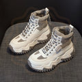 New Womens Shoes Trend High Top Chunky Sneakers for Woman Exquisite Plush Keep Warm Winter Shoes Designer Shoes Zapatos De Mujer