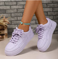 Thick-Soled Sneakers for Women 2025 Fall New Fashion Versatile Heightening Bread Shoes Casual Platform Women's Vulcanize Shoes