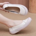 Spring Fashion Women's Loafers Genuine Leather Soft Moccasin Retro Summer Ballet Flats Ladies Shoes