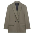 2025 Women's Blazer Spring Office Wear Outerwears Black Green Gray Blazer Long Sleeve Coats Blazers Fitted Suit Jacket