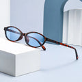 Fashion Small Frame Elliptical Sunglasses Women Colorful Lens Cat Eye Glasses Simple Design Sun Glasses UV400