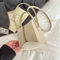 Fashionable PU Leather Shoulder Bag Mini Zipper Crossbody Bag Women's Handbag Daily Use