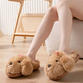 Fluffy Platform Slippers Women Home Plush Winter Dog Cartoon Designer Shoes Girls Indoor Fuzzy Fur Slides Unisex Soft Non-Slip