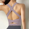 High Impact Sports Bra Red Yoga Bras Women Shockproof Push Up Brassiere Spots Top Crop Underwear Fitness Gym Shirt Sportswear