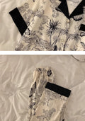 Silk Pajama Women Nightwear Nightie Night Wear Floral Print Summer Women's Suit For Home Sleepwear Pyjamas Set Of Clothes