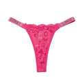Lingerie Crystal Lace Flower Panties Cotton Crotch Low-waist Seamless Thong Underpants Embroidery Bikini Underwear Women Gifts
