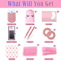 217Pc Lash Extension Kit For Beginner Professional Mini Fan Mascara Brush Micro Applicator Eye Pad Glue Ring Tape Makeup Tools