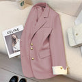 Spring New Fashion Women’s Casual Elegant Trendy Solid Color Single-breasted Long Sleeve Suit Blazers Female Clothes Coats Tops