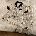 Silk Pajama Women Nightwear Nightie Night Wear Floral Print Summer Women's Suit For Home Sleepwear Pyjamas Set Of Clothes