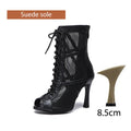 DKZSYIM Latin Dance Shoes Women Red Black Ballroom High Top Jazz Shoes Ladies Men's 5-11cm Heels Salsa Tango Dancing Shoes