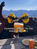 Face Snowboard Face Mask Outdoor Cycling Windproof Head Cover Toy Block Person Printed Yellow Man Mask Funny Design Baraklafa hat