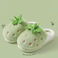 Cute Strawberry Fluffy Fur Indoor Slippers Women Winter 2026 Comfortable Thick Sole Warm Plush Home Slippers Girl's Lovely Shoes