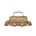 Soft Leather Crossbody Bag Women Pleated Chain Shoulder Purse Drawstring Design Capacity Elegant Handbag For Commute Travel