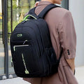 Unisex Large Capacity Backpack, Business Travel Laptop Bag, Multi-Compartment Design, Adjustable Straps, Ideal for Work Leisure