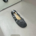 Women Ballet Flats Soft Fashion Silk Ballet Flats Shoes For Women Spring Casual Female Slip On Footwear Butterfly-Knot Ladies Flat Shoes