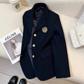 Spring Fashion New Women's Elegant High-end Suit Jacket with Lapel and Student Design Sense, Versatile Long Sleeved Jacket