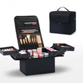 Makeup Professional Case Large Makeup Carrying Train Case for Women, Travel Bag Storage Box,4 Tier Professional Nail Organizer Case with Adjustable