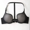 3/4 Cup Push Up Bra Sexy Party Bra Beautiful Back women's Underwear Black Front Button Lingerie MR3615