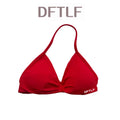 DFTLF Sports Strappy Bra Women Halter Thin Strap Seamless High Support Breathable Soft Push Up Yoga Pilates Gym Workout Fitness