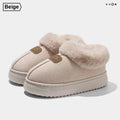 Women's Fleece Lined Ankle Winter House Slippers, Warm Lightweight Thick EVA Sole Indoor & Outdoor Wearable Shoes