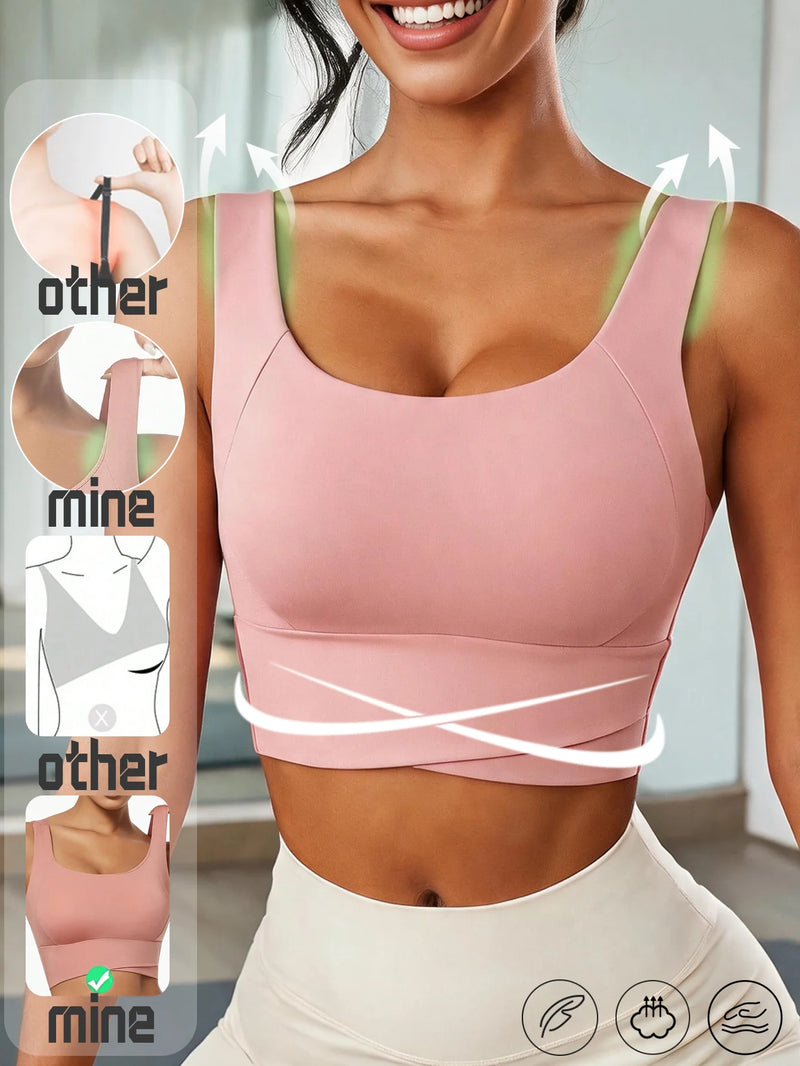 Yoga Tank Tops Breathable Sports Bra With Shockproof And Gathered Function Giving You A Beautiful Back Shape Workout Tank Gym To